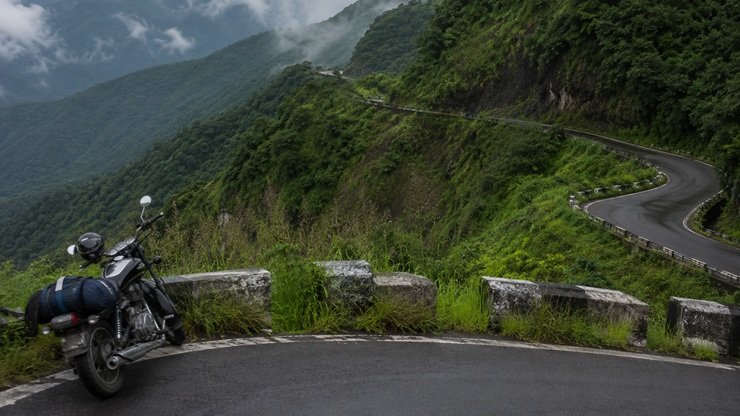 best bike riding roads india Shillong to Cherrapunji