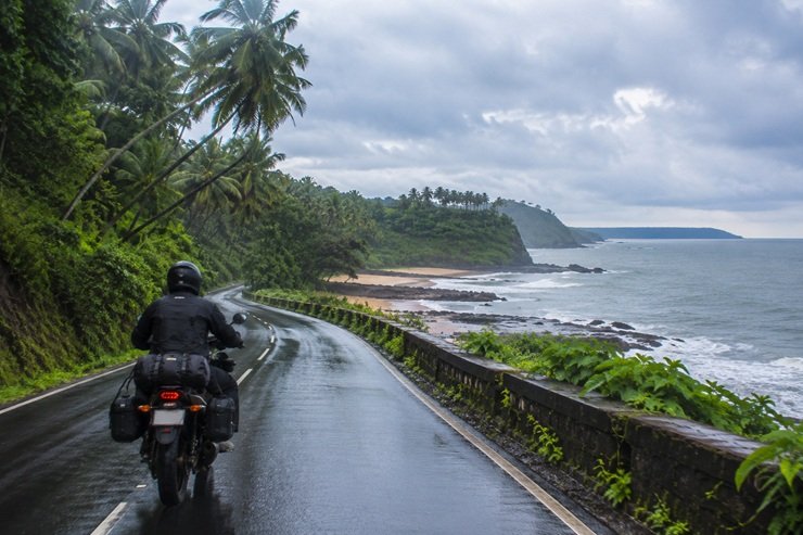 monsoon bike ride route Mumbai to Goa